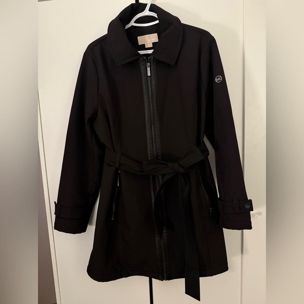 Michael Kors Black Trench Coat with Belt
